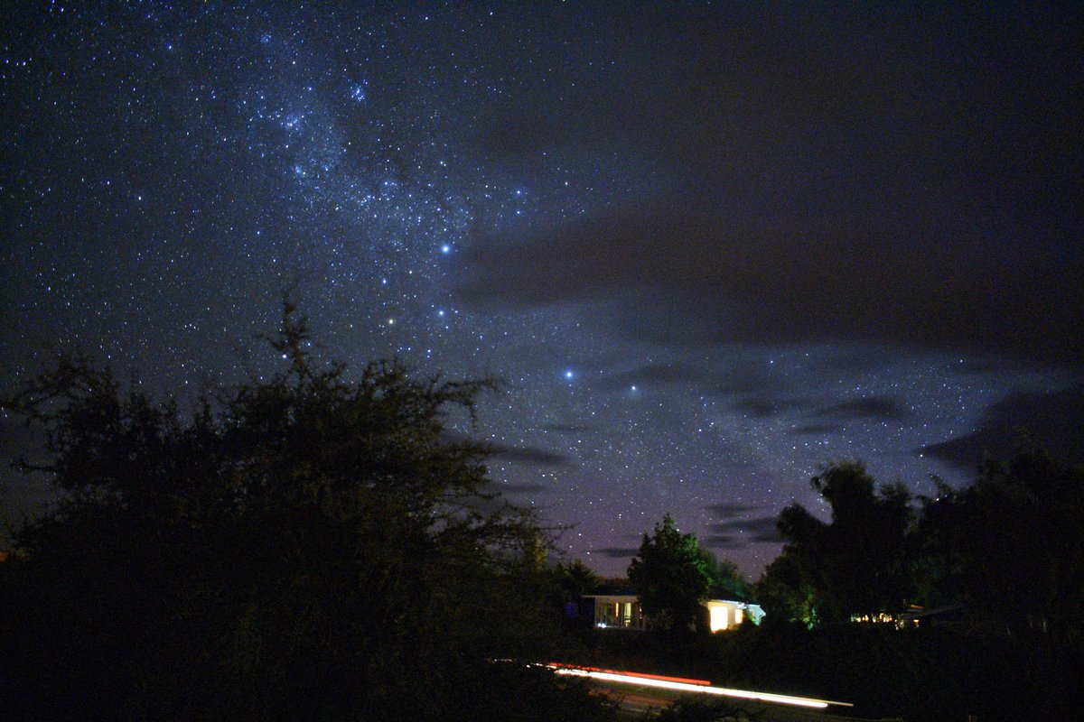 The southern night sky and Milky Way over the Aoraki Mackenzie Dark Sky Reserve near Lake Tekapo
